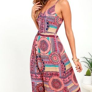 Coral pink maxi dress, worn once